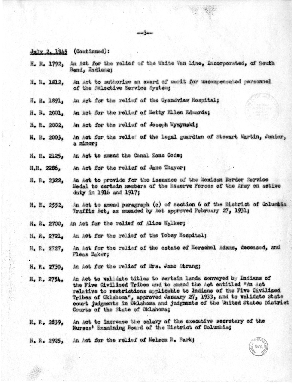 Memorandum for the File