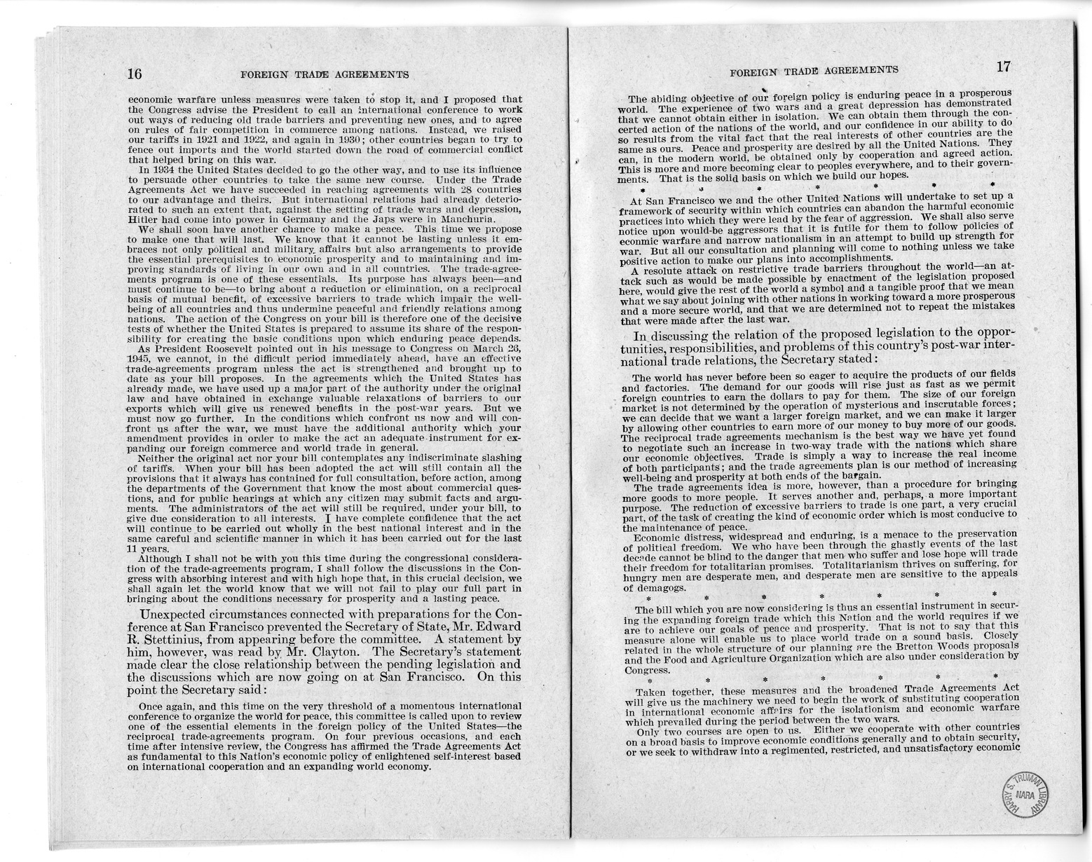 Memorandum from Harold D. Smith to M. C. Latta, H.R. 3240, to Extend the Authority of the President Under Section 350 of the Tariff Act of 1930, with Attachments