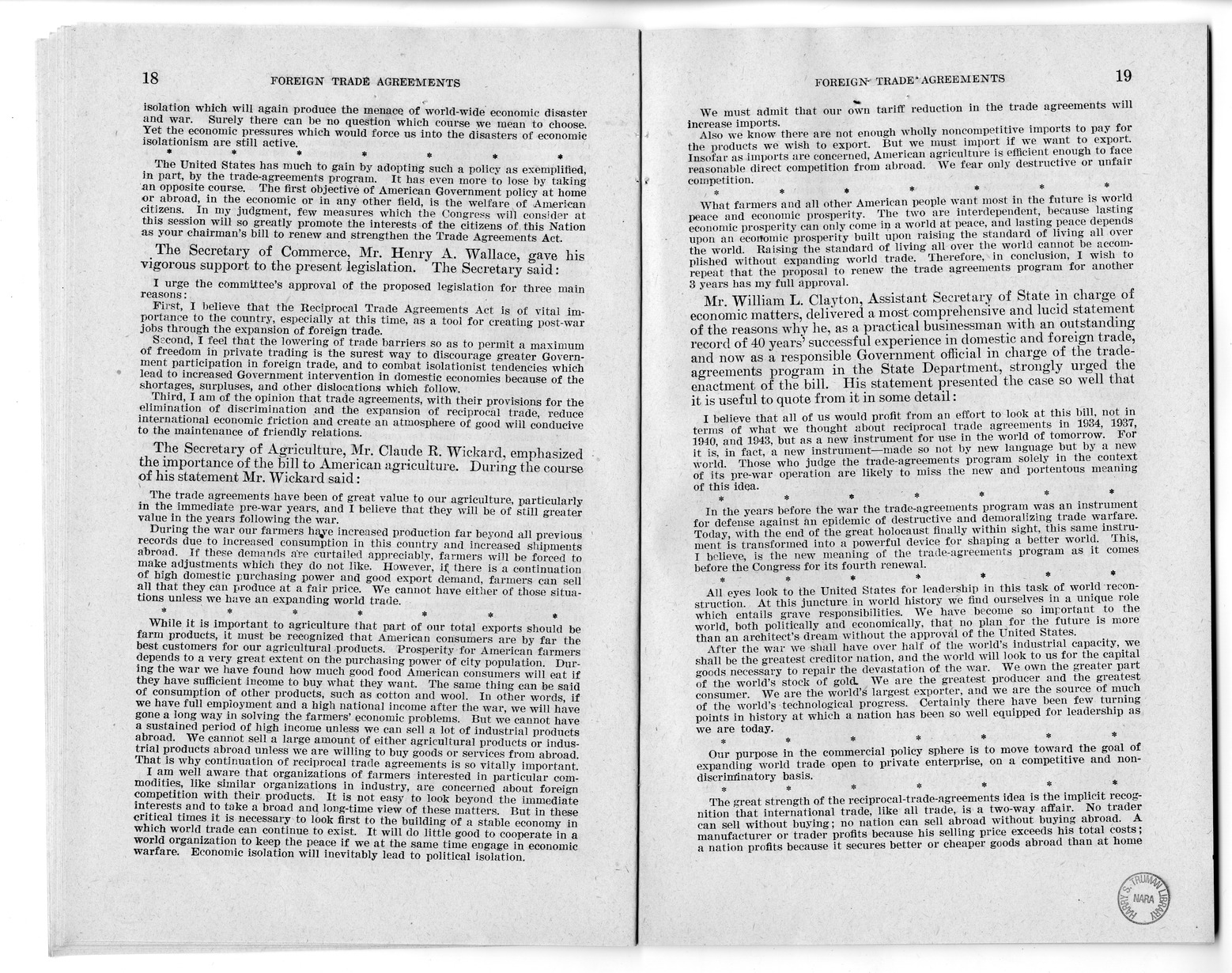 Memorandum from Harold D. Smith to M. C. Latta, H.R. 3240, to Extend the Authority of the President Under Section 350 of the Tariff Act of 1930, with Attachments