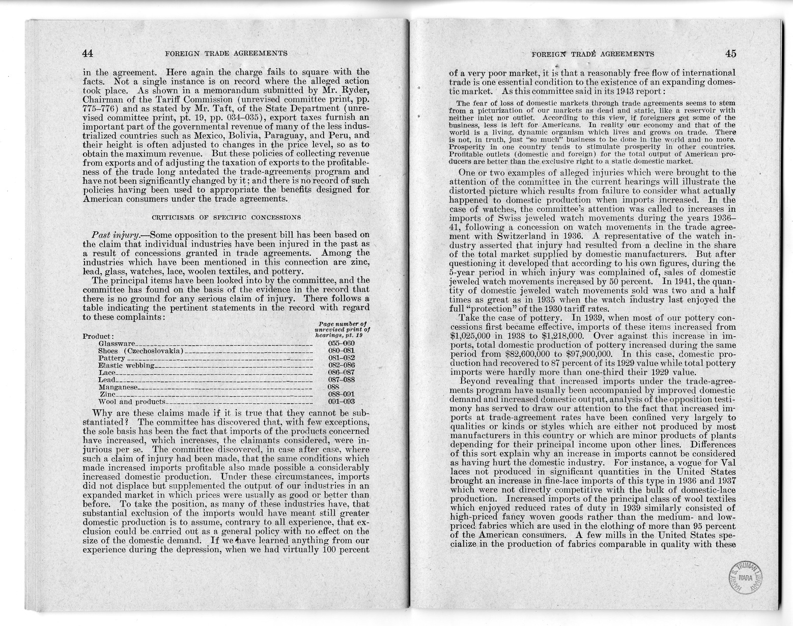 Memorandum from Harold D. Smith to M. C. Latta, H.R. 3240, to Extend the Authority of the President Under Section 350 of the Tariff Act of 1930, with Attachments