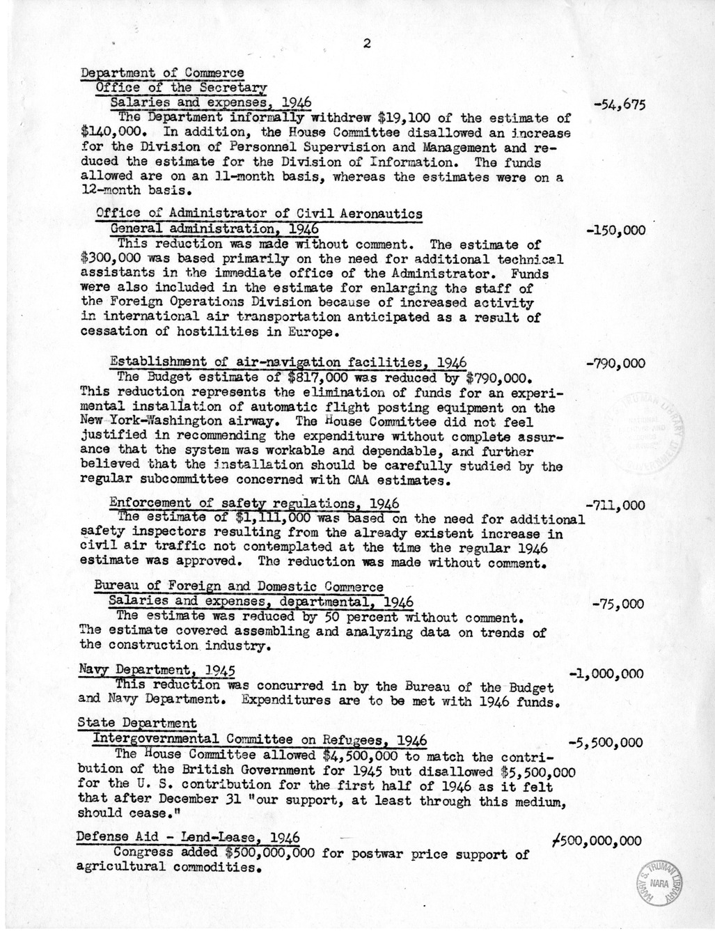 Memorandum from Harold D. Smith to M. C. Latta, H.R. 3579, Making Appropriations to Supply Deficiencies in Certain Appropriations for the Fiscal Year Ending June 30, 1945, and for Prior Fiscal Years, and to Provide Supplemental Appropriations, with Attach