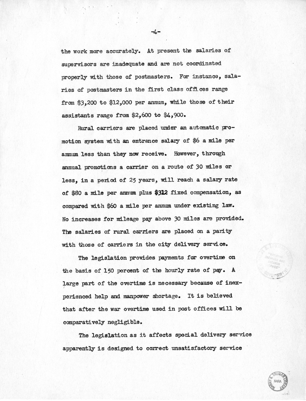 Memorandum from Harold D. Smith to M. C. Latta, H.R. 3035, Postal Service Pay Bill, with Attachments