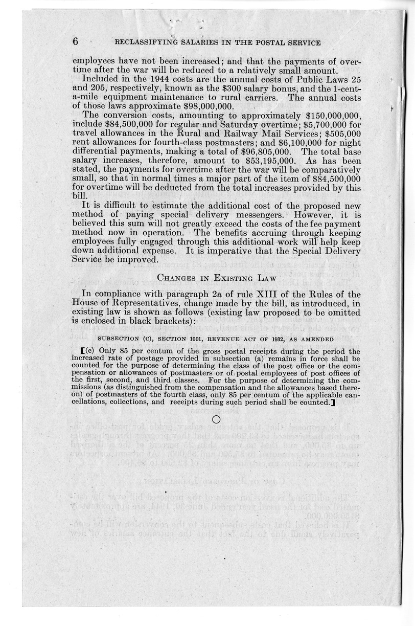 Memorandum from Harold D. Smith to M. C. Latta, H.R. 3035, Postal Service Pay Bill, with Attachments