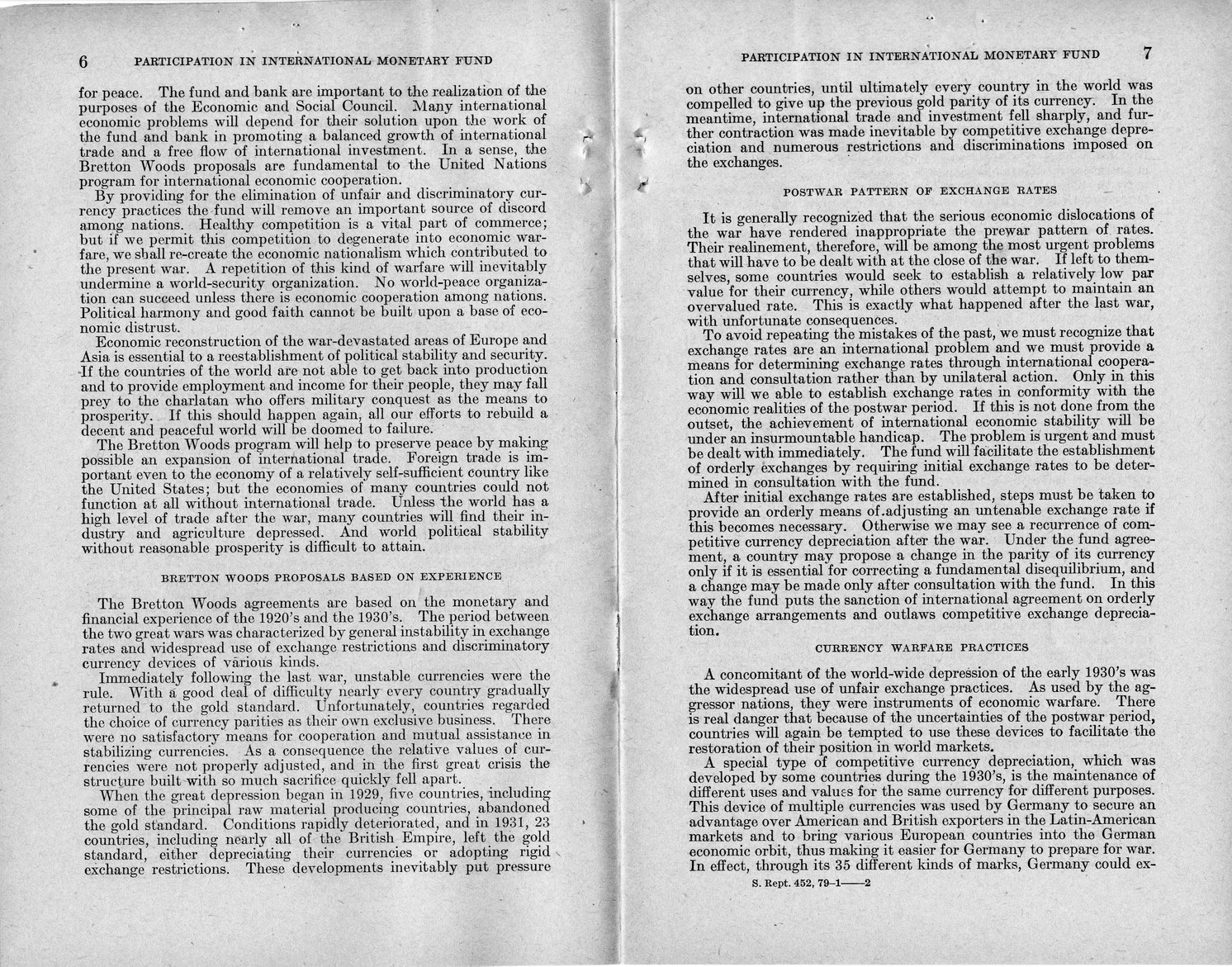 Memorandum from Harold D. Smith to M. C. Latta, H.R. 3314, to Provide for the Participation of the United States in the International Monetary Fund and the International Bank for Reconstruction and Development, with Attachments