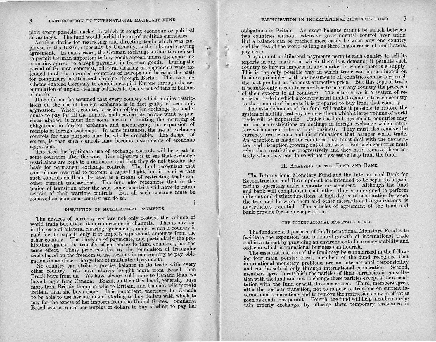 Memorandum from Harold D. Smith to M. C. Latta, H.R. 3314, to Provide for the Participation of the United States in the International Monetary Fund and the International Bank for Reconstruction and Development, with Attachments