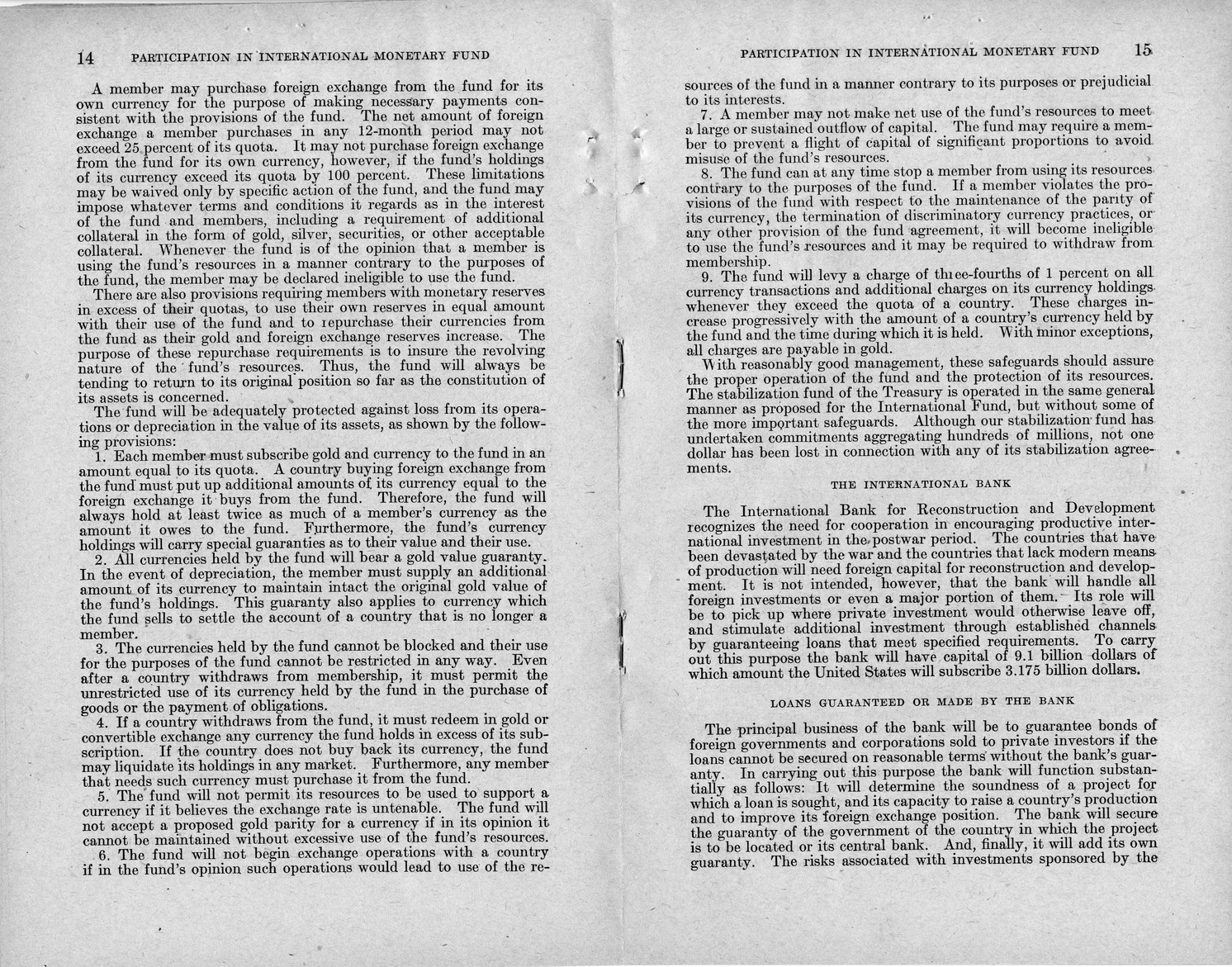 Memorandum from Harold D. Smith to M. C. Latta, H.R. 3314, to Provide for the Participation of the United States in the International Monetary Fund and the International Bank for Reconstruction and Development, with Attachments