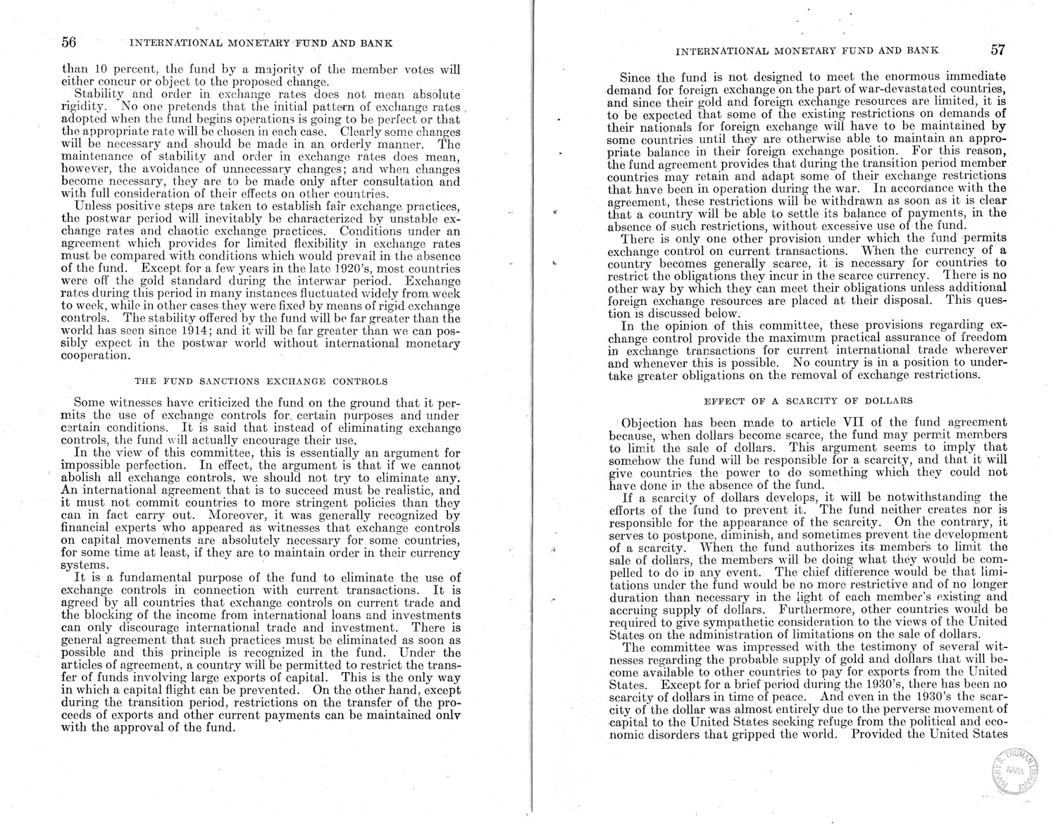 Memorandum from Harold D. Smith to M. C. Latta, H.R. 3314, to Provide for the Participation of the United States in the International Monetary Fund and the International Bank for Reconstruction and Development, with Attachments