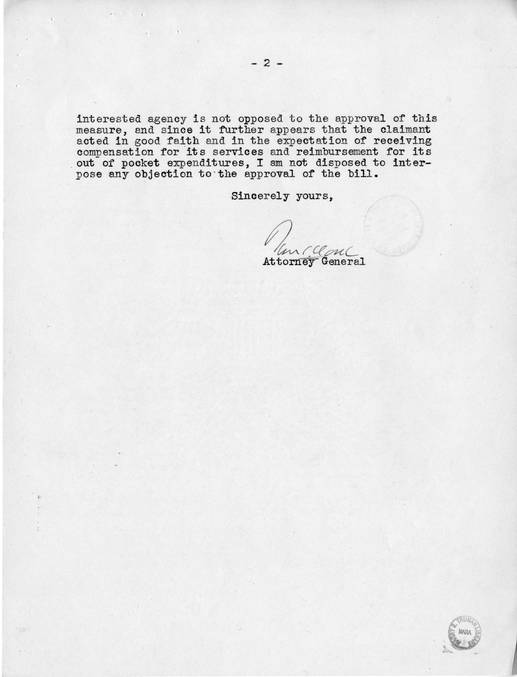 Memorandum from Paul H. Appleby to M. C. Latta, S. 562, For the Relief of Klau-Van Pietersom-Dunlap Associates, Incorporated, with Attachments