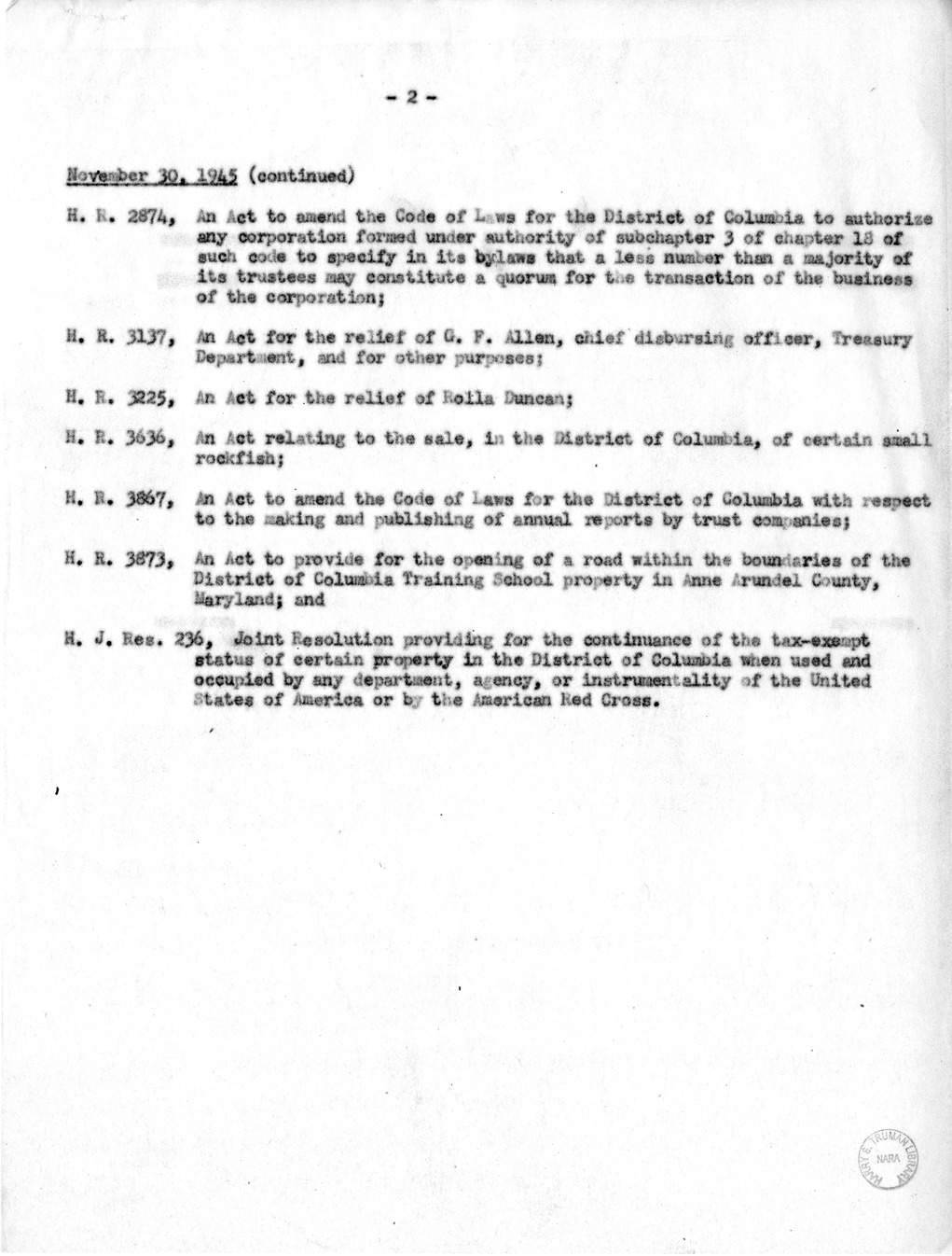 Memorandum for the File