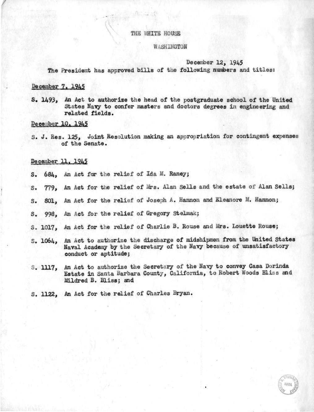 Memorandum for the File