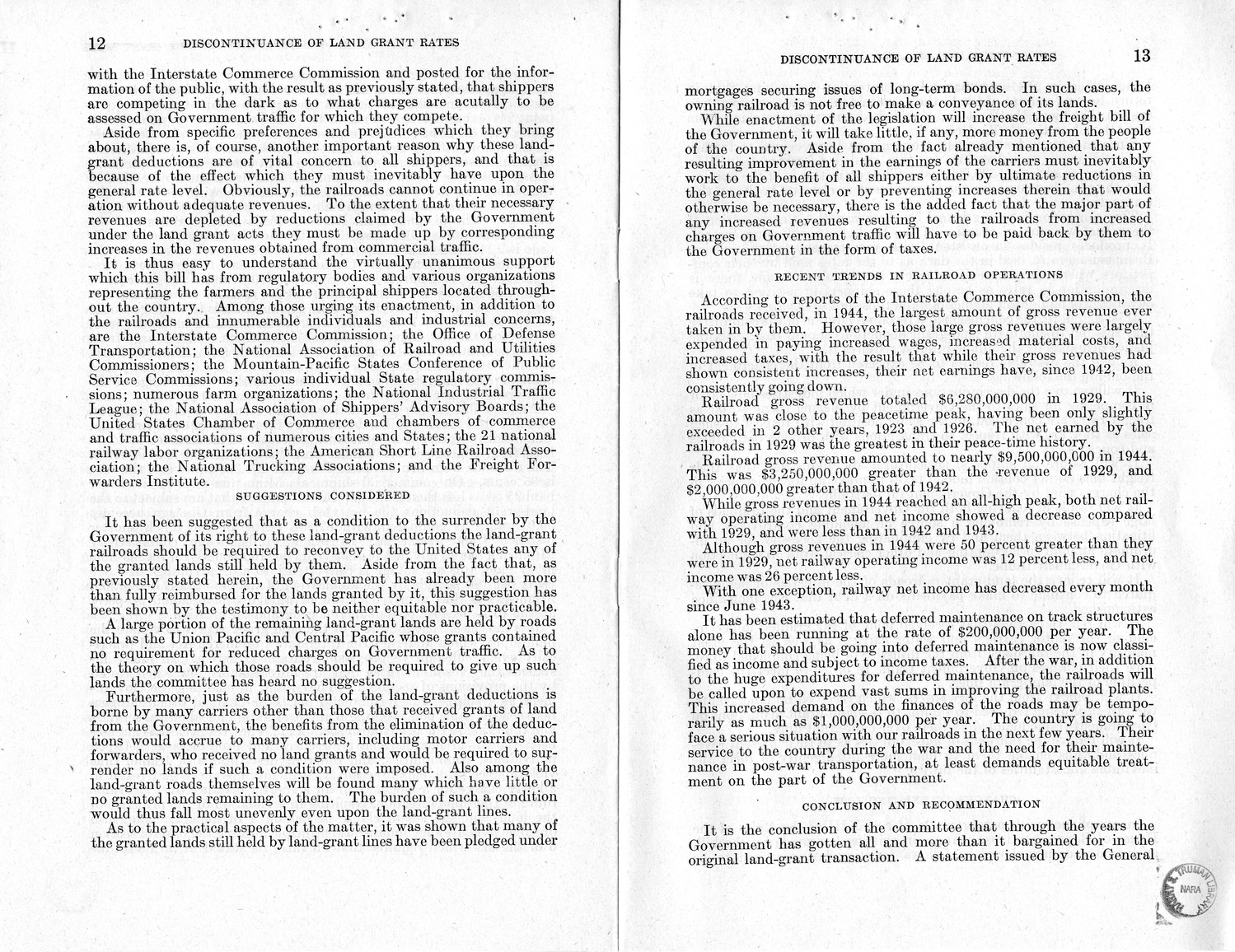 Memorandum from Harold D. Smith to M. C. Latta, H.R. 694, To Amend Section 321, Title III, Part II, Transportation Act of 1940, with Respect to the Movement of Government Traffic, with Attachments