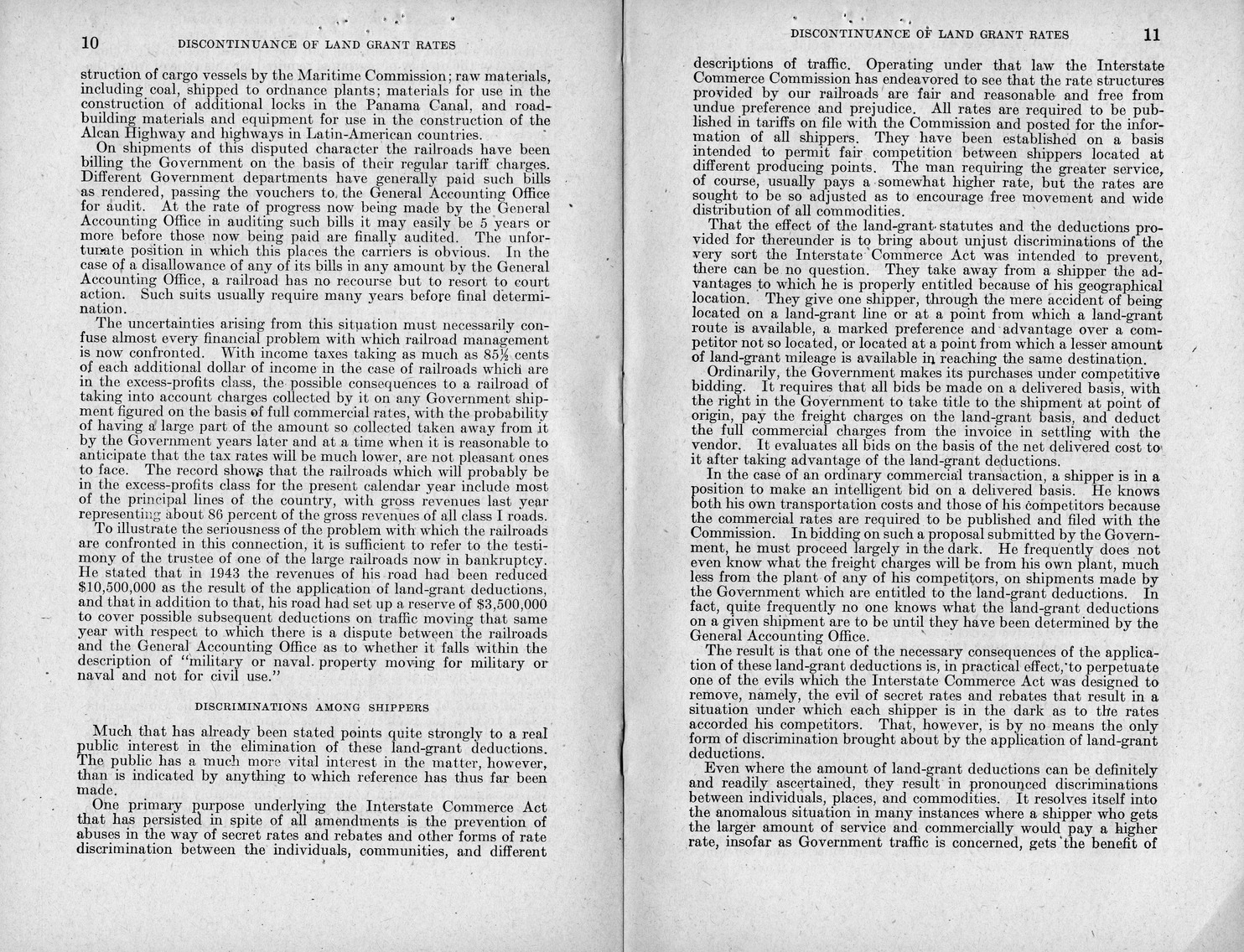 Memorandum from Harold D. Smith to M. C. Latta, H.R. 694, To Amend Section 321, Title III, Part II, Transportation Act of 1940, with Respect to the Movement of Government Traffic, with Attachments