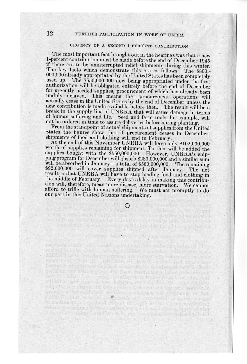 Memorandum from Harold D. Smith to M. C. Latta, H.R. 4649, To Enable the United States to Further Participate in the Work of the United Nations Relief and Rehabilitation Administration, with Attachments