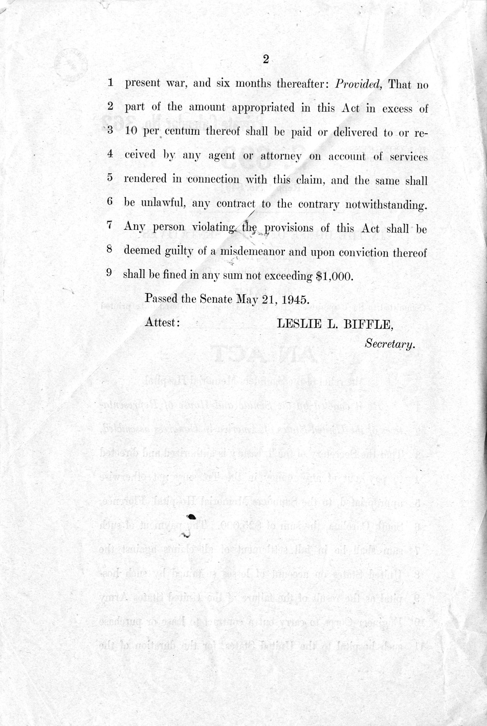 Memorandum from Harold D. Smith to M. C. Latta, S. 693, For the Relief of the Saunders Memorial Hospital, with Attachments