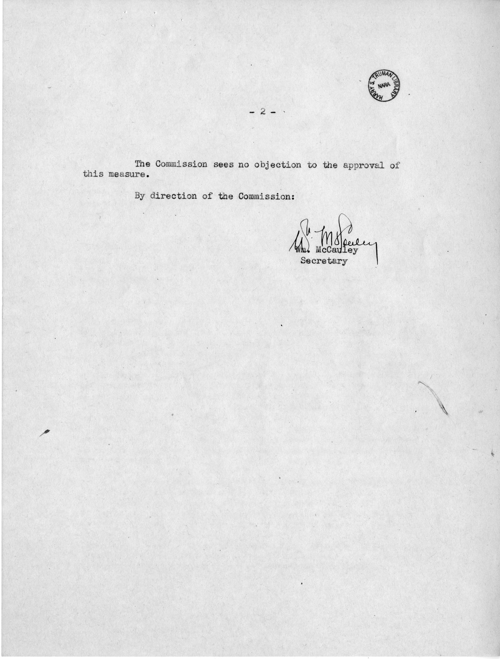 Memorandum from Frederick J. Bailey to M. C. Latta, H.R. 4116, For the Relief of M. R. Stone, with Attachments