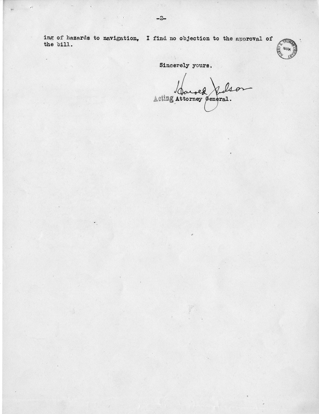 Memorandum from Harold D. Smith to M. C. Latta, H. R. 1976, Conferring Jurisdiction Upon the Court of Claims to Hear, Determine, and Render Judgment Upon the Claim of Eagle Packet Company, Incorporated, with Attachments