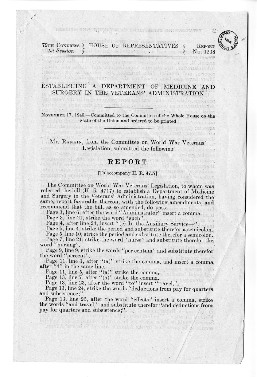 Memorandum from Raymond Zimmerman to President Harry S. Truman, with Attachment