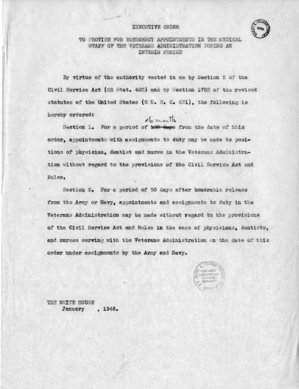 Memorandum from Paul H. Appleby to M. C. Latta, H.R. 4717, To Establish a Department of Medicine and Surgery in the Veterans' Administration, with Attachments