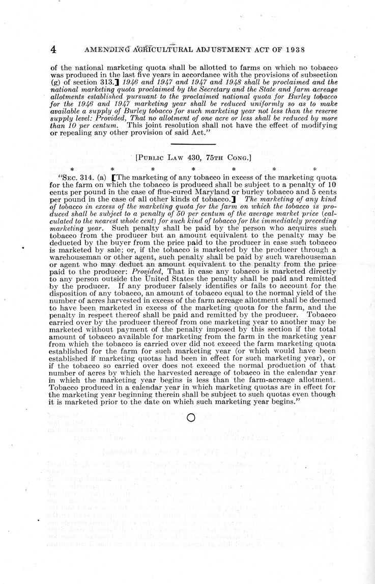Memorandum from Harold D. Smith to M. C. Latta, H. R. 5135, To Amend the Agricultural Adjustment Act of 1938, as Amended, with Attachments