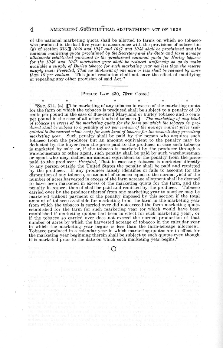 Memorandum from Harold D. Smith to M. C. Latta, H. R. 5135, To Amend the Agricultural Adjustment Act of 1938, as Amended, with Attachments