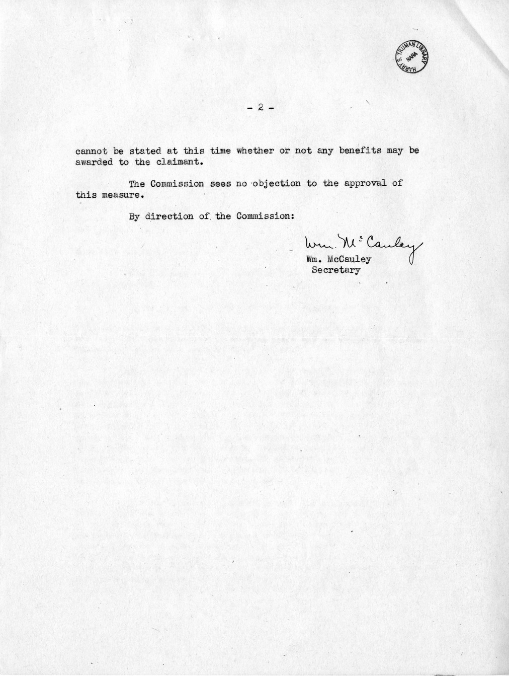 Memorandum from Frederick J. Bailey to M. C. Latta, H. R. 2963, For the Relief of William Phillips, with Attachments