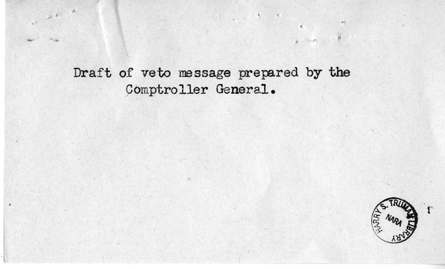 Memorandum from Harold D. Smith to M. C. Latta, H. R. 1489, For the Relief of Harold B. Alden and Walter E. Strohm, with Attachments