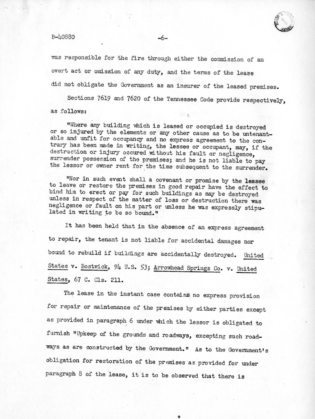 Memorandum from Harold D. Smith to M. C. Latta, S. 176, For the Relief of the City of Memphis, Tennessee, and Memphis Park Commission, with Attachments