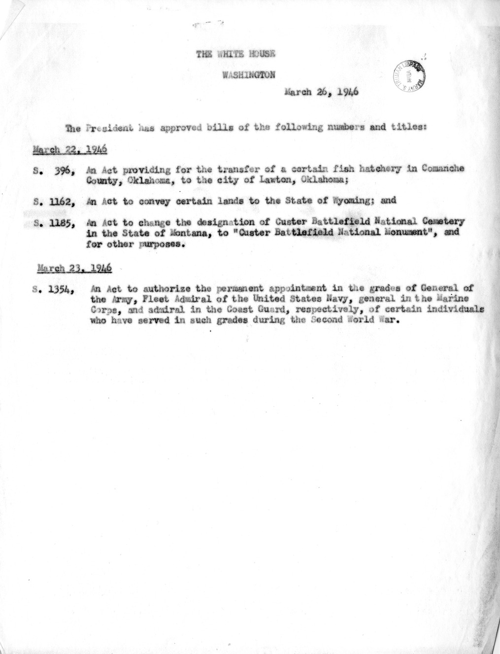 Memorandum for the File