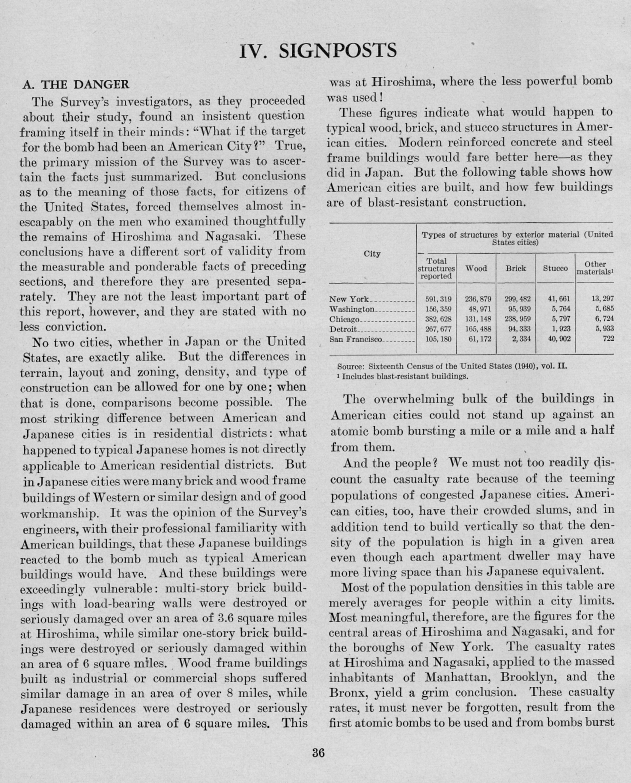 \"United States Strategic Bombing Survey: The Effects of the Atomic Bombs on Hiroshima and Nagasaki\"