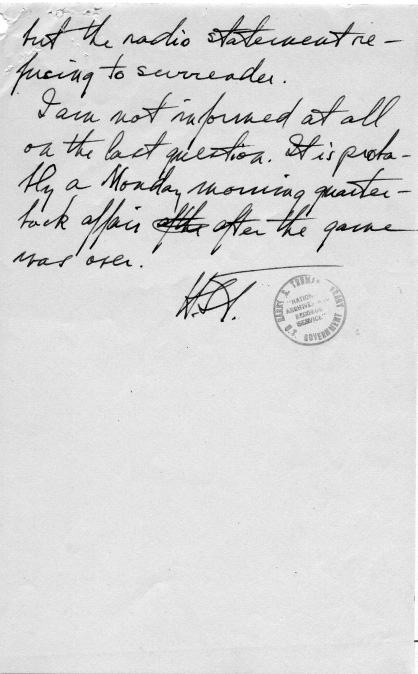 Notes regarding June 18, 1945 meeting