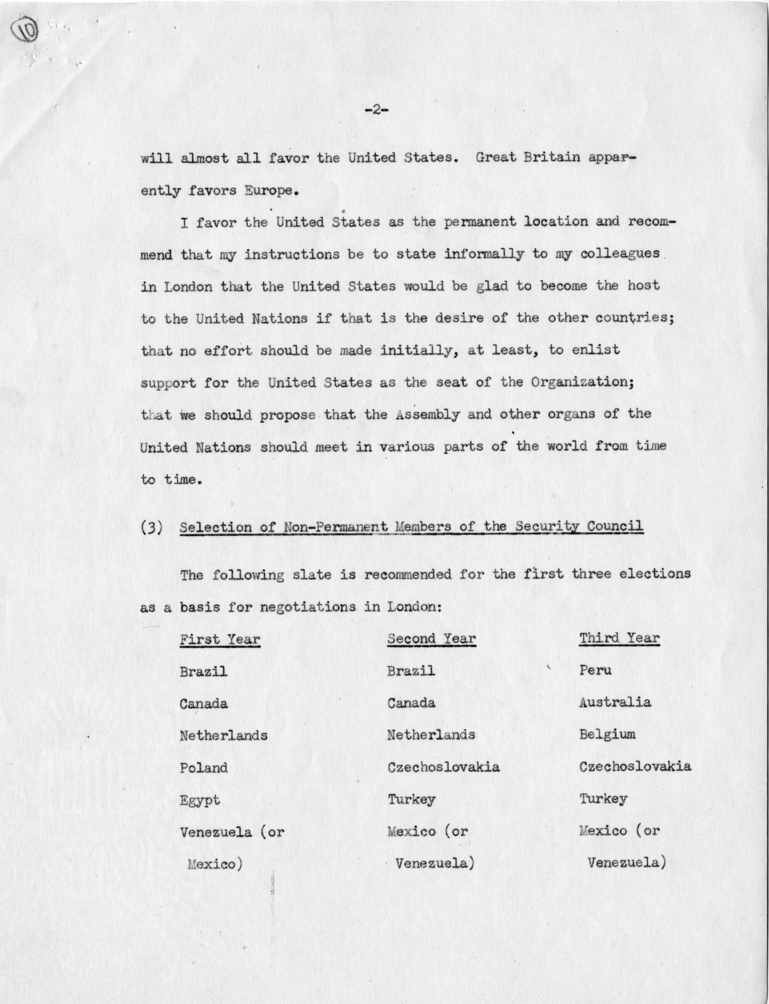 Memorandum from Dean Acheson to President Harry S. Truman With Related Correspondence from Edward Stettinius and a Reply from M. C. Latta