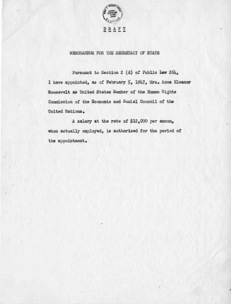 George Marshall to Harry S. Truman, With Attachments