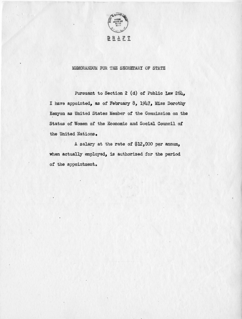 George Marshall to Harry S. Truman, With Attachments