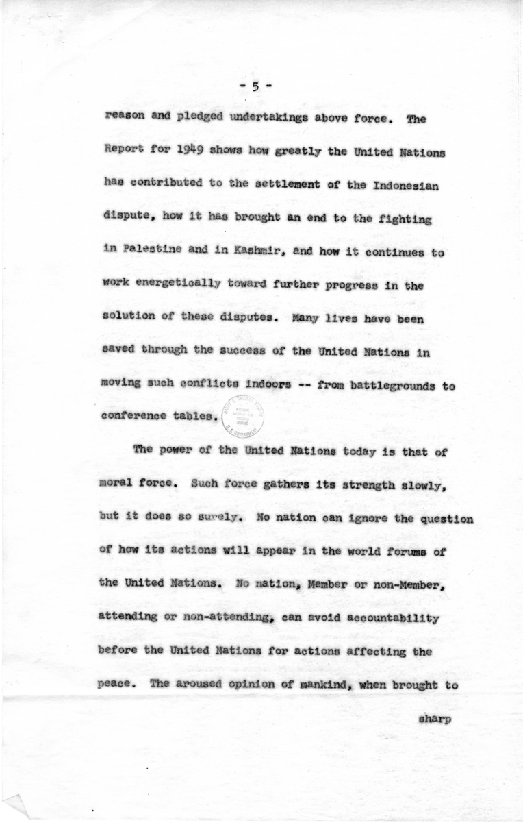 Charles S. Murphy to William McWilliams, with Related Report, "Fourth Annual Report on U. S. Activities in the United Nations"