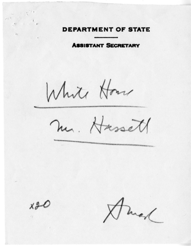 Draft Statement from President Harry S. Truman to the American Association For the United Nations, With Attached Internal Memos