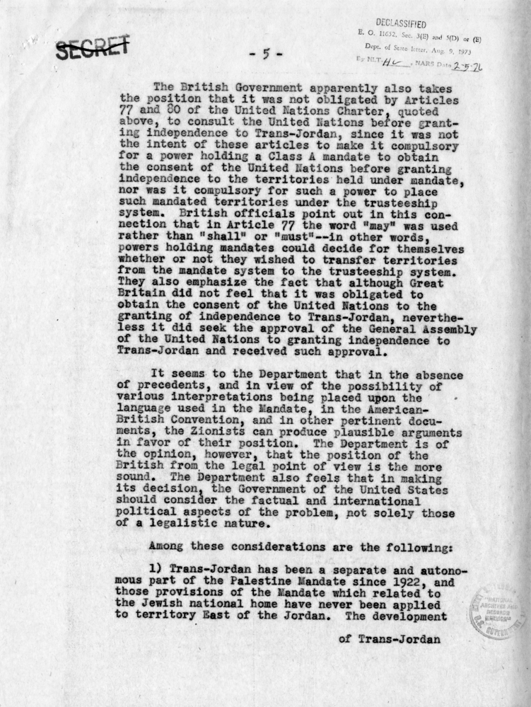 Dean Acheson to Harry S. Truman with Attached Memorandum