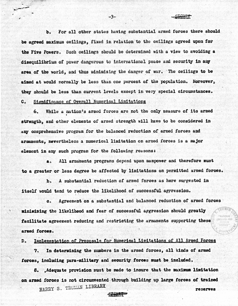 Memorandum from David Bruce to President Harry S. Truman
