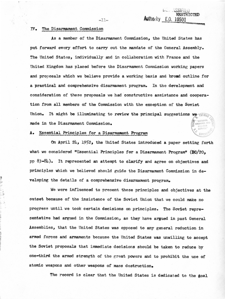 Memorandum from Secretary of State Dean Acheson to President Harry S. Truman With Attached Report