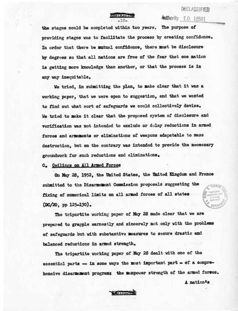 Memorandum from Secretary of State Dean Acheson to President Harry S. Truman With Attached Report