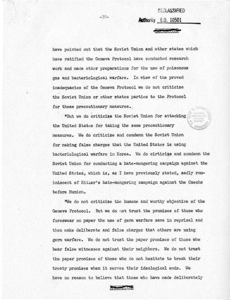 Memorandum from Secretary of State Dean Acheson to President Harry S. Truman With Attached Report