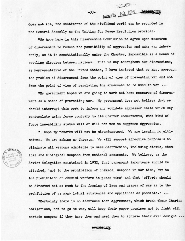 Memorandum from Secretary of State Dean Acheson to President Harry S. Truman With Attached Report