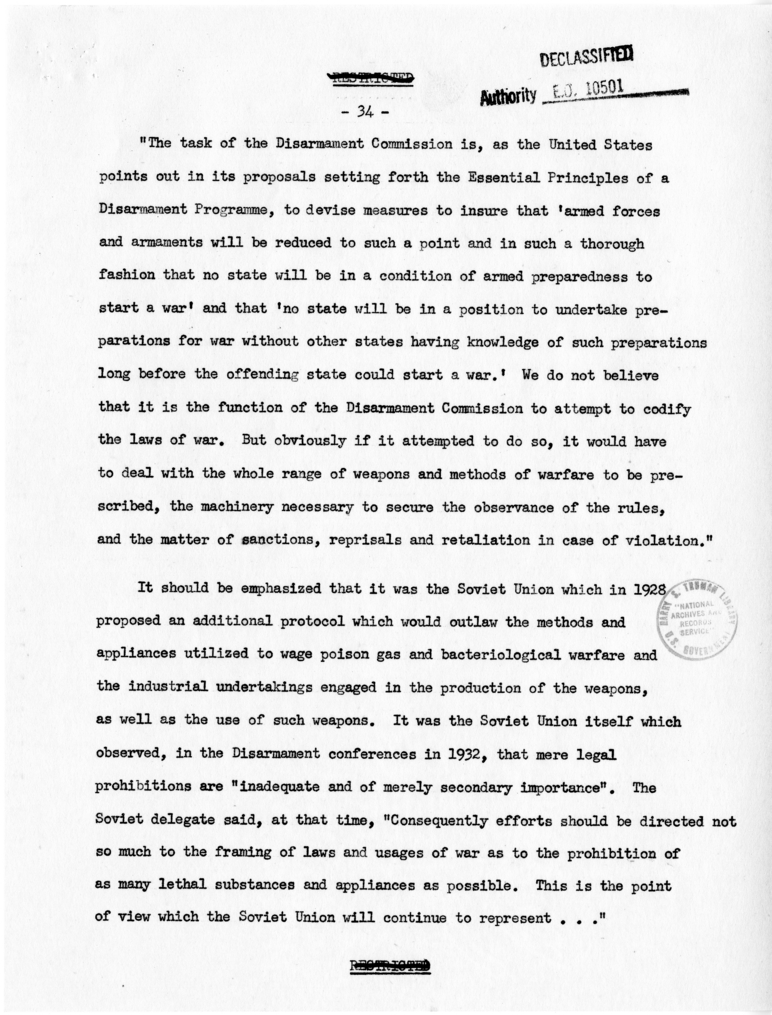 Memorandum from Secretary of State Dean Acheson to President Harry S. Truman With Attached Report