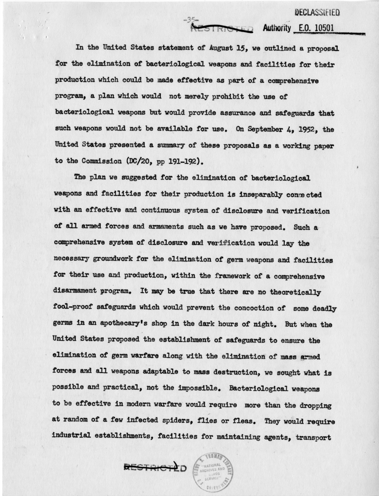 Memorandum from Secretary of State Dean Acheson to President Harry S. Truman With Attached Report