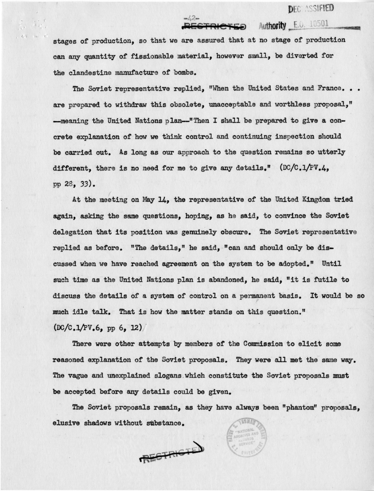 Memorandum from Secretary of State Dean Acheson to President Harry S. Truman With Attached Report