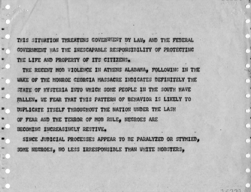 Telegram, John H. Sengstacke to Harry S. Truman