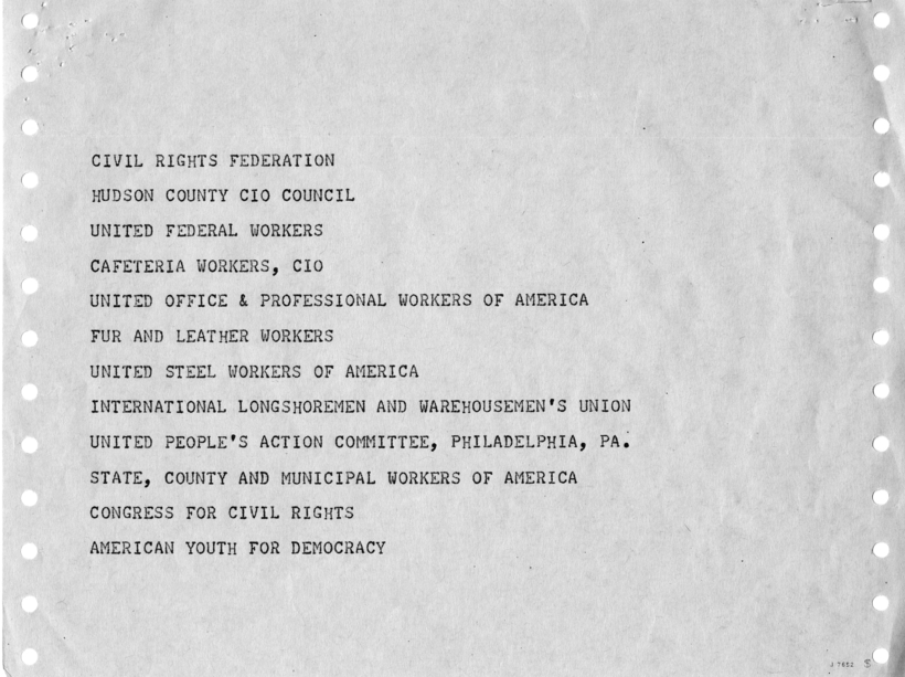 Memorandum for Files, With Attached Telegram to Harry S. Truman