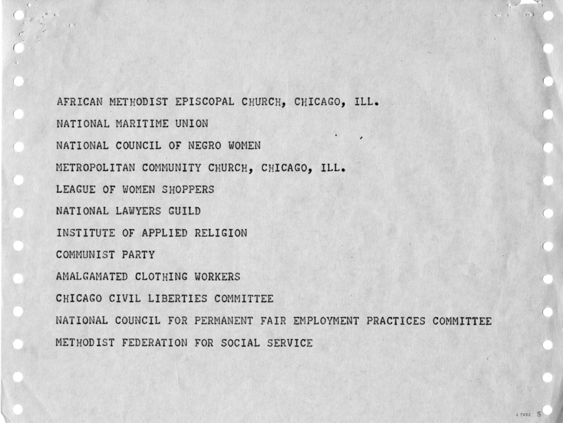 Memorandum for Files, With Attached Telegram to Harry S. Truman