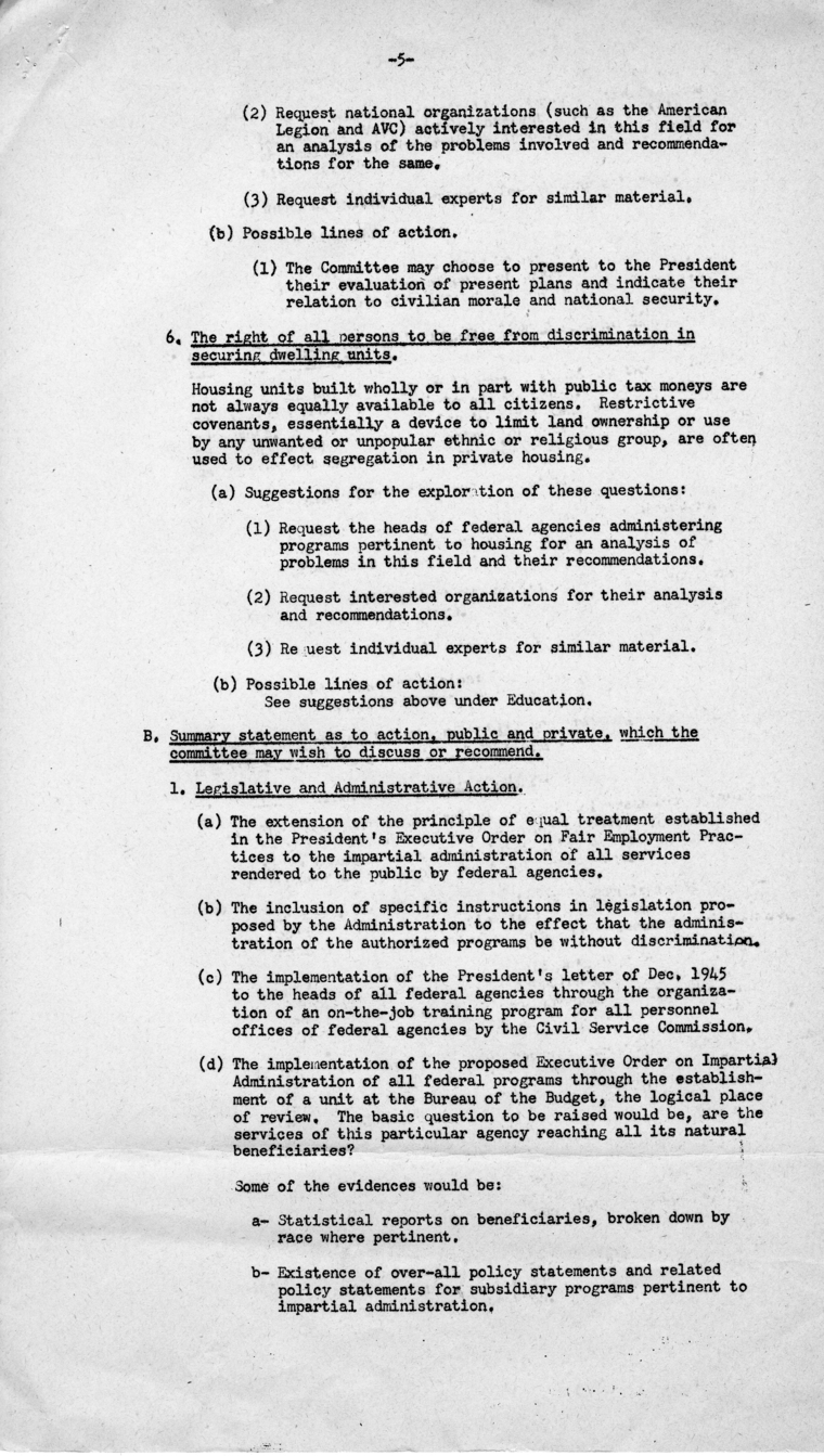 Memorandum, Robert K. Carr to Subcommittee No. 2