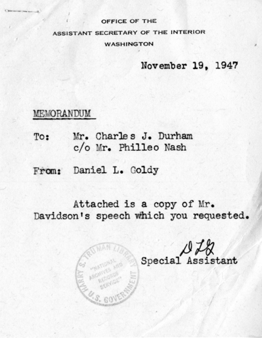 Address by C. Girard Davidson