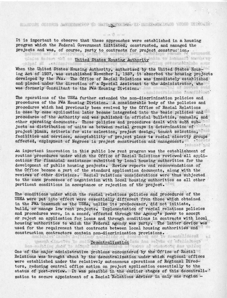 Memorandum,  Frank S. Horne to Philleo Nash, With Attached Statement to the President&#039;s Committee on Civil Rights